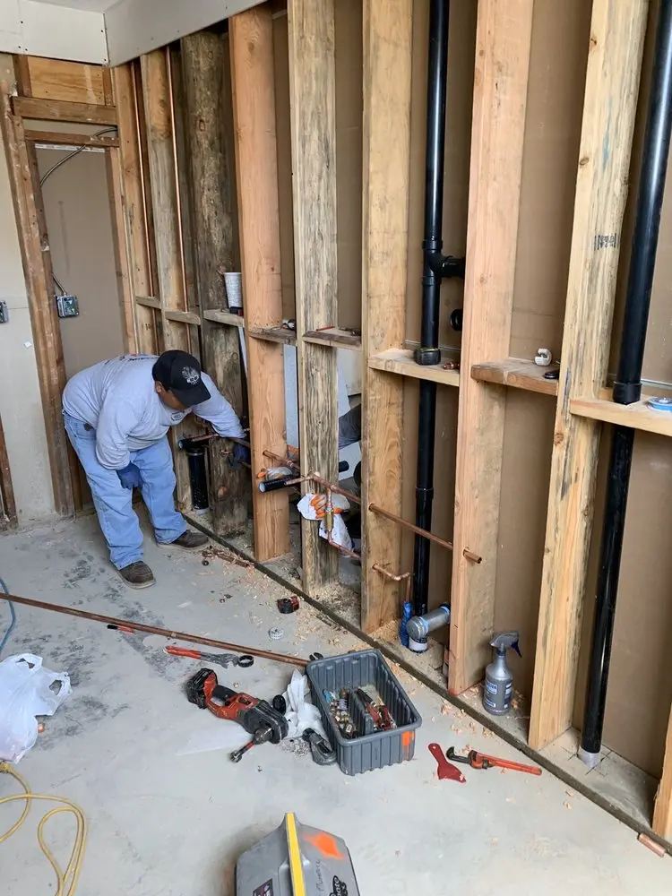 Commercial rough-in plumbing for Water Heater Replacement in Foxwood